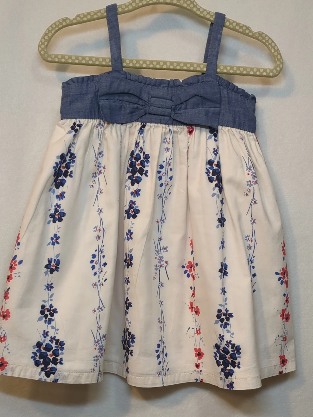 Baby Gap Red White and Blue Floral Dress 12-18 months